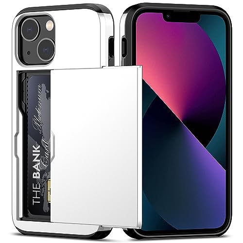Nvollnoe Schutzhülle für iPhone 13 Mini, mit Kartenhalter, strapazierfähig, schützend, doppellagig, stoßfest, versteckter Kartenschlitz, schlanke Brieftaschen-Schutzhülle für iPhone 13 Mini für Damen Nvollnoe Schutzhülle für iPhone 13 Mini, mit Kartenhalter, strapazierfähig, schützend, doppellagig, stoßfest, versteckter Kartenschlitz, schlanke Brieftaschen-Schutzhülle für iPhone 13 Mini für Damen von Nvollnoe