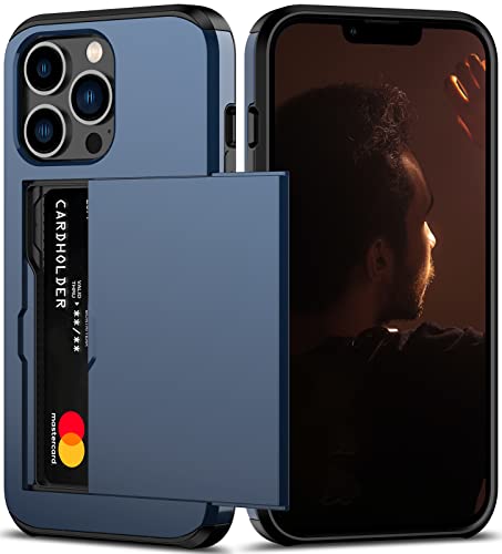 Nvollnoe Schutzhülle für iPhone 13 Pro mit Kartenhalter, strapazierfähig, schützend, doppellagig, versteckter Kartenschlitz, schlanke Brieftaschen-Hülle für iPhone 13 Pro für Damen und Herren (blau) Nvollnoe Schutzhülle für iPhone 13 Pro mit Kartenhalter, strapazierfähig, schützend, doppellagig, versteckter Kartenschlitz, schlanke Brieftaschen-Hülle für iPhone 13 Pro für Damen und Herren (blau) von Nvollnoe