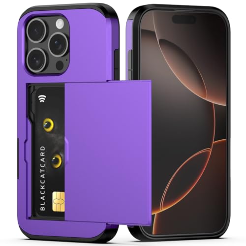 Nvollnoe Schutzhülle für iPhone 16 Pro mit Kartenhalter, doppellagig, strapazierfähig, stoßfest, versteckter Kartenschlitz, schlanke Brieftaschen-Schutzhülle für iPhone 16 Pro für Damen und Herren, 16 Nvollnoe Schutzhülle für iPhone 16 Pro mit Kartenhalter, doppellagig, strapazierfähig, stoßfest, versteckter Kartenschlitz, schlanke Brieftaschen-Schutzhülle für iPhone 16 Pro für Damen und Herren, 16 von Nvollnoe