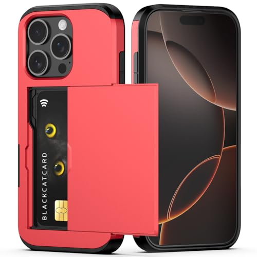 Nvollnoe Schutzhülle für iPhone 16 Pro mit Kartenhalter, doppellagig, strapazierfähig, stoßfest, versteckter Kartenschlitz, schlanke Brieftaschen-Schutzhülle für iPhone 16 Pro für Damen und Herren, 16 Nvollnoe Schutzhülle für iPhone 16 Pro mit Kartenhalter, doppellagig, strapazierfähig, stoßfest, versteckter Kartenschlitz, schlanke Brieftaschen-Schutzhülle für iPhone 16 Pro für Damen und Herren, 16 von Nvollnoe