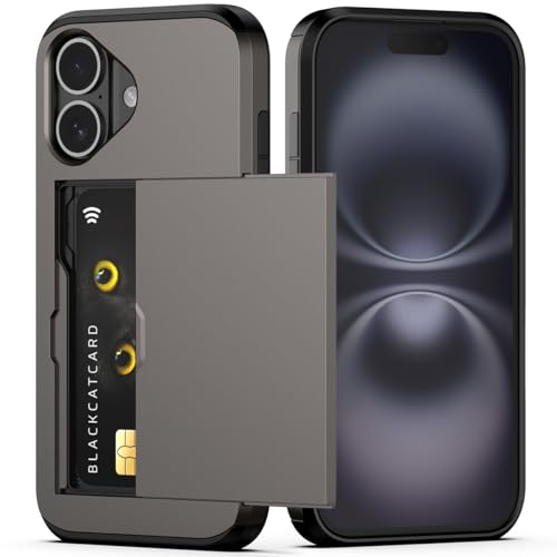 Nvollnoe Schutzhülle für iPhone 16 mit Kartenhalter, strapazierfähig, doppellagig, stoßfest, versteckter Kartenschlitz, schlanke Brieftaschen-Schutzhülle für iPhone 16 für Damen und Herren, 15,5 cm Nvollnoe Schutzhülle für iPhone 16 mit Kartenhalter, strapazierfähig, doppellagig, stoßfest, versteckter Kartenschlitz, schlanke Brieftaschen-Schutzhülle für iPhone 16 für Damen und Herren, 15,5 cm von Nvollnoe