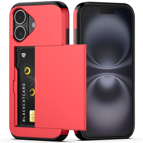 Nvollnoe Schutzhülle für iPhone 16 mit Kartenhalter, strapazierfähig, doppellagig, stoßfest, versteckter Kartenschlitz, schlanke Brieftaschen-Schutzhülle für iPhone 16 für Damen und Herren, 15,5 cm Nvollnoe Schutzhülle für iPhone 16 mit Kartenhalter, strapazierfähig, doppellagig, stoßfest, versteckter Kartenschlitz, schlanke Brieftaschen-Schutzhülle für iPhone 16 für Damen und Herren, 15,5 cm von Nvollnoe