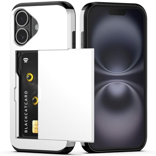 Nvollnoe Schutzhülle für iPhone 16 mit Kartenhalter, strapazierfähig, doppellagig, stoßfest, versteckter Kartenschlitz, schlanke Brieftaschen-Schutzhülle für iPhone 16 für Damen und Herren, 15,5 cm Nvollnoe Schutzhülle für iPhone 16 mit Kartenhalter, strapazierfähig, doppellagig, stoßfest, versteckter Kartenschlitz, schlanke Brieftaschen-Schutzhülle für iPhone 16 für Damen und Herren, 15,5 cm von Nvollnoe