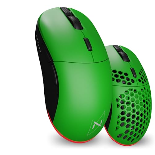 Nyfter - NYF22 Wireless Gaming Mouse Ultraleicht 75g leistungsstark mit 400mA 19K DPI, 400 IPS 1000 hz 50h Akkulaufzeit langlebig Zwei wechselbare Cases inkl. von Nyfter