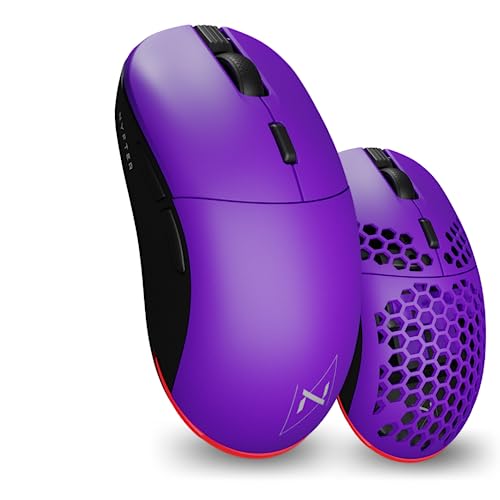 Nyfter - NYF22 Wireless Gaming Mouse Ultraleicht 75g leistungsstark mit 400mA 19K DPI, 400 IPS 1000 hz 50h Akkulaufzeit langlebig Zwei wechselbare Cases inkl. von Nyfter