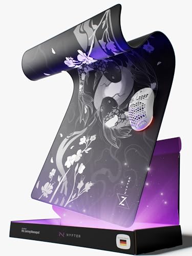 Nyfter - XXL Gaming Mauspad Nyfpad - 900x500mm Koi Premium Gaming Mousepad (Blossom-Black) von Nyfter
