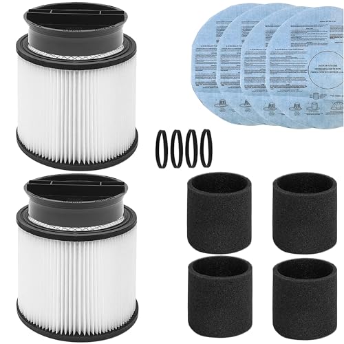 90304 Ersatzfilter für Shop Vac 90304, 90350, 90333, 90585, Nass-/Trockensauger, kompatibel mit Shop Vac Staubsaugern mit 2 Ersatzfiltern, 2 Deckeln, 4 Schaumstoffhülsenfiltern und 4 Filtertüchern 90304 Ersatzfilter für Shop Vac 90304, 90350, 90333, 90585, Nass-/Trockensauger, kompatibel mit Shop Vac Staubsaugern mit 2 Ersatzfiltern, 2 Deckeln, 4 Schaumstoffhülsenfiltern und 4 Filtertüchern von Nyingchi