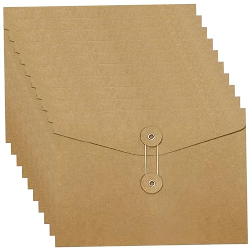 Dokumentumschläge 10pcs Kraftpapier 9x7 -Zoll -Dateiumschläge mit Zeichenfolge zum Schließen des vintage -tragbaren Dateiordners für Office, Schuldokumentumschlag Dokumentumschläge 10pcs Kraftpapier 9x7 -Zoll -Dateiumschläge mit Zeichenfolge zum Schließen des vintage -tragbaren Dateiordners für Office, Schuldokumentumschlag von Nyutcwe