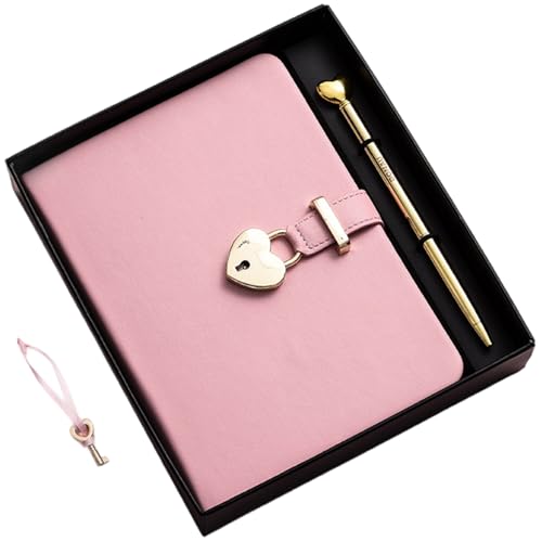 Nyutcwe Mädchen Tagebuch mit Schloss 7.09x5.12in süßes herzförmiges Tagebuch mit Schloss und Key PU Leder Cover geheimes Notizbuch Geschenk für Frauen und Mädchen mit Nyutcwe Mädchen Tagebuch mit Schloss 7.09x5.12in süßes herzförmiges Tagebuch mit Schloss und Key PU Leder Cover geheimes Notizbuch Geschenk für Frauen und Mädchen mit von Nyutcwe