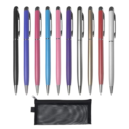 10 Stylus-Stifte mit 1 Stiftetui, 2-in-1-Eingabestift und Eingabestift, Kugelschreiber mit schwarzer Tinte, geeignet für Smartphones, Tablets und Papier 10 Stylus-Stifte mit 1 Stiftetui, 2-in-1-Eingabestift und Eingabestift, Kugelschreiber mit schwarzer Tinte, geeignet für Smartphones, Tablets und Papier von NyxSeat