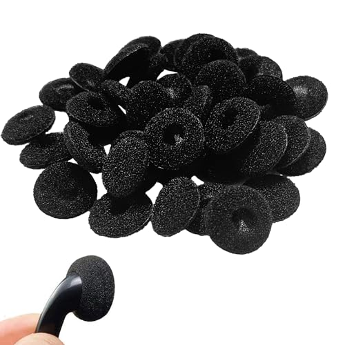 40 Stück Ersatz-Kopfhörerschwämme, Kopfhörer-Ohrpolster, Ersatz-Schwammspitzen, 18 mm Kopfhörer-Schaumstoffpolster (schwarz) von NyxSeat