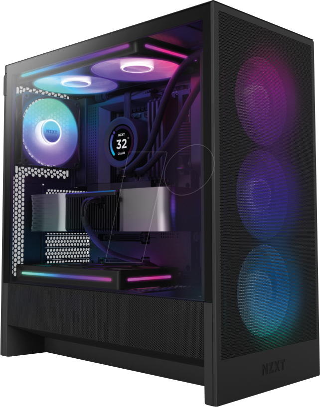 NZXT CC-H52FB-R1 - NZXT H5 FLOW RGB - Black von Nzxt