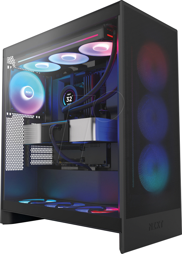 NZXT CM-H72FB-R1 - NZXT H7 FLOW RGB - Black von Nzxt