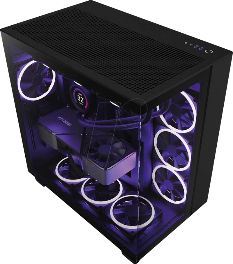 NZXT CM-H91FB-01 - NZXT H9 Flow - Black von Nzxt