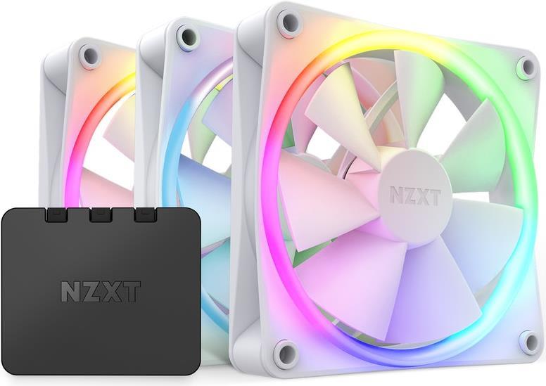NZXT F Series F120 RGB Triple Pack - Gehäuselüfter - 120 mm - Mattes Weiß (RF-R12TF-W1) von Nzxt