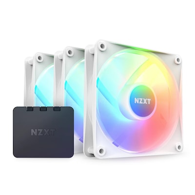 NZXT F120 RGB Core Gehäuselüfter 120mm Weiß 3er Pack von Nzxt