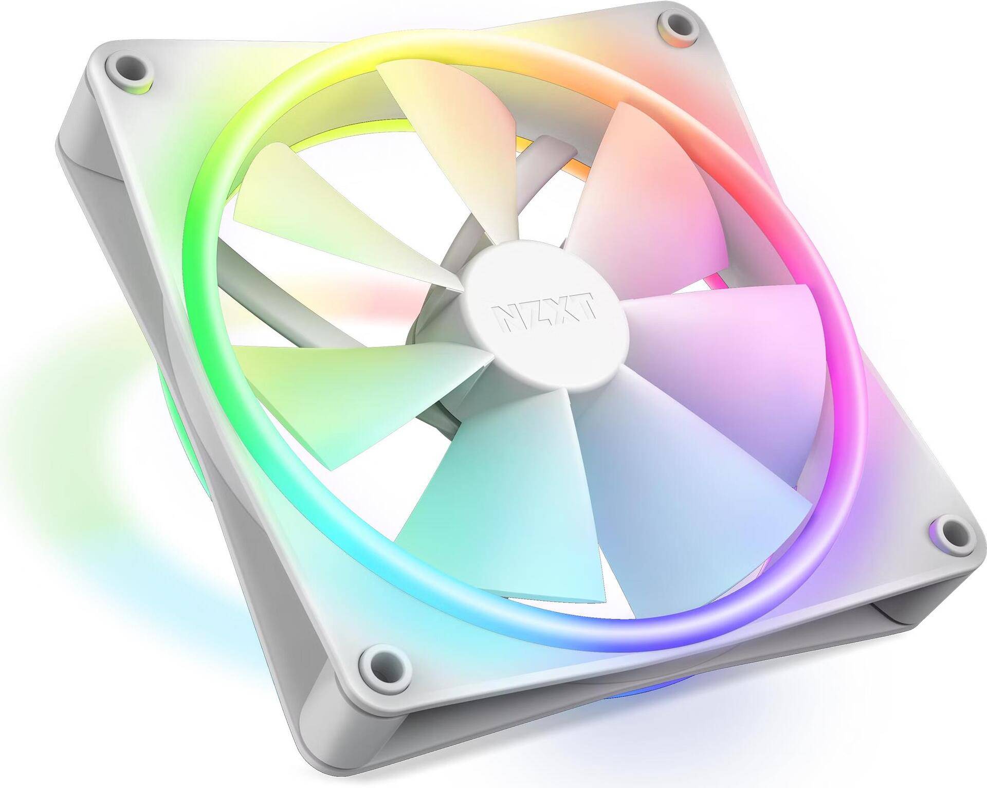 NZXT F120 RGB DUO. Typ: Ventilator, Lüfterdurchmesser: 12 cm, Rotationsgeschwindigkeit (min.): 500 U/min, Rotationsgeschwindigkeit (max.): 1800 U/min, Geräuschpegel (hohe Geschwindigkeit): 29 dB, Maximaler Luftstrom: 48,58 cfm, Maximum Luftdruck: 2,42 mmH2O. Spannung: 12 V. Breite: 120 mm, Tiefe: 25 mm, Höhe: 120 mm. Produktfarbe: Weiß (RF-D12SF-W1) von Nzxt