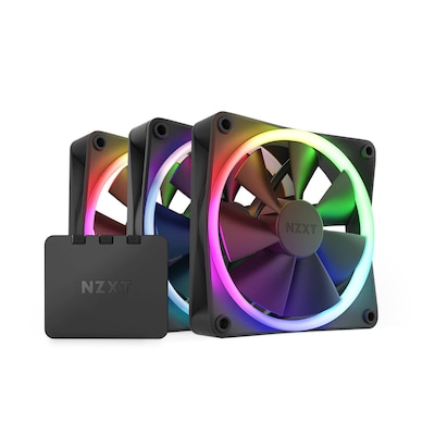 NZXT F120 RGB Gehäuselüfter 120mm Schwarz 3er Pack von Nzxt