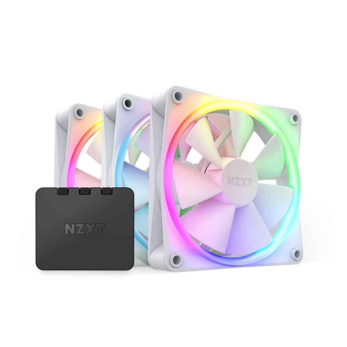 NZXT F120 RGB weiß | 3er-Pack 120mm Gehäuselüfter von Nzxt