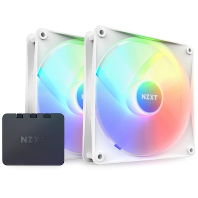 NZXT F140 RGB Core Gehäuselüfter 140mm Weiß 2er Pack von Nzxt