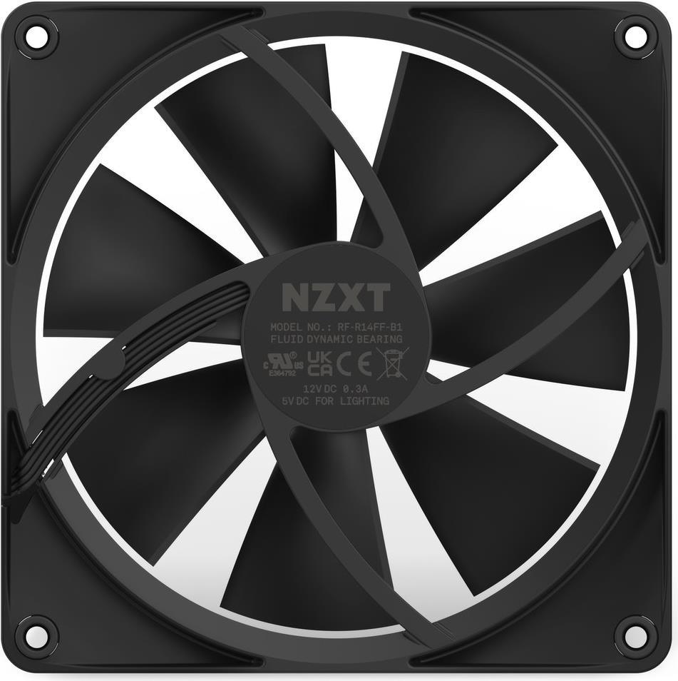 NZXT F140RGB RGB Lüfter Black 140mm (RF-R14SF-B1) von Nzxt