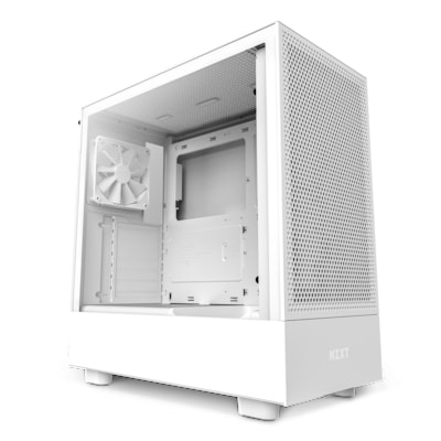 NZXT H5 Flow Midi Tower ATX Gehäuse weiss mit Sichtfenster von Nzxt