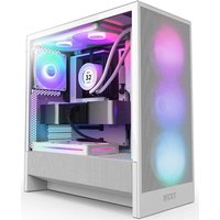 NZXT H5 Flow RGB 2024 Midi Tower ATX Gehäuse weiß mit Sichtfenster von Nzxt