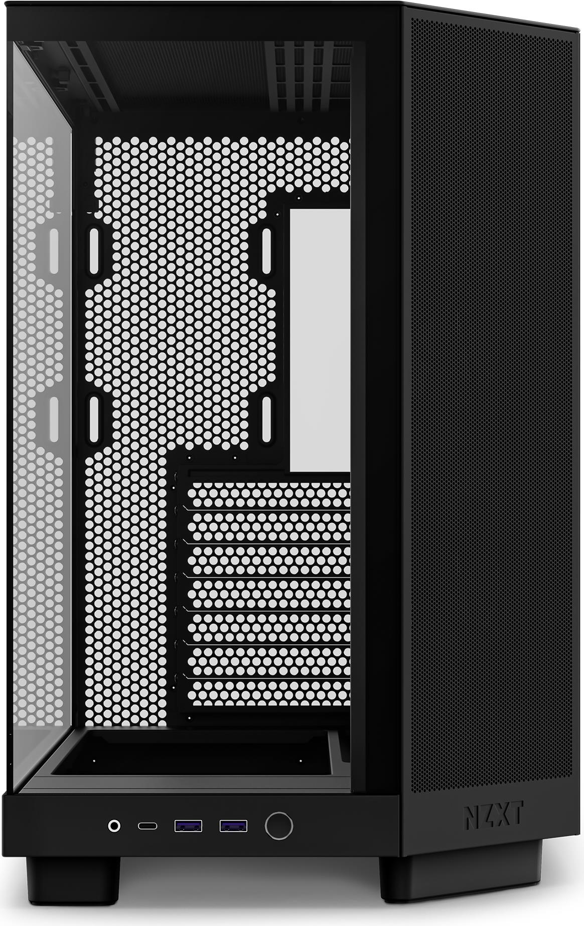 NZXT H6 Air Flow - Midi Tower - PC - Schwarz - ATX - micro ATX - Mini-ITX - Stahl - Gehärtetes Glas - 16,3 cm (CC-H61FB-01) von Nzxt