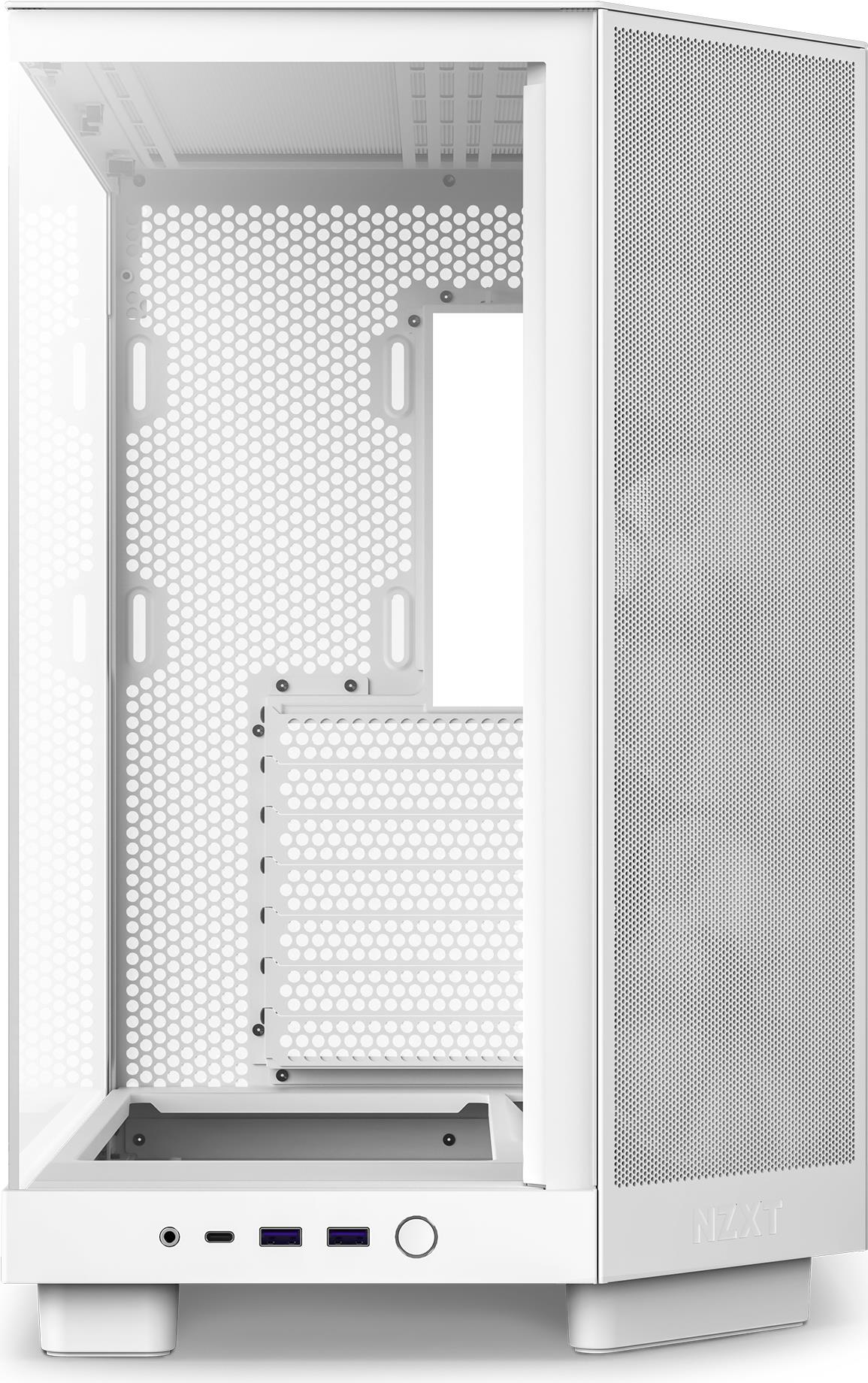 NZXT H6 Air Flow - Midi Tower - PC - Weiß - ATX - micro ATX - Mini-ITX - Stahl - Gehärtetes Glas - Blau - Grün - Rot (CC-H61FW-R1) von Nzxt