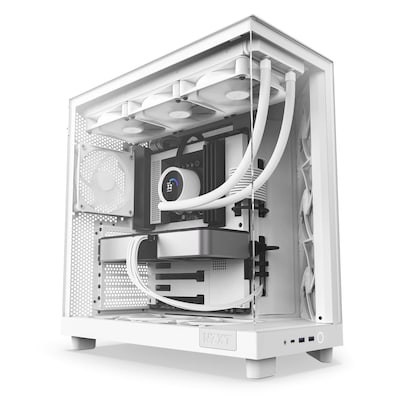 NZXT H6 Flow - Mid-Tower Airflow Gaming Gehäuse Weiß Glasfenster von Nzxt