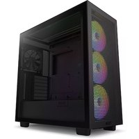 NZXT H7 Flow Black RGB Midi Tower ATX Gaming Gehäuse schwarz mit Glasfenster von Nzxt