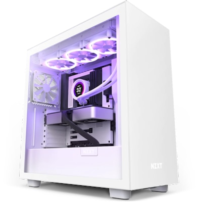 NZXT H7 White Midi Tower ATX Gaming Gehäuse weiß mit Glasfenster von Nzxt