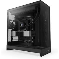 NZXT H9 Flow (2025) All Black Midi Tower ATX Gaming Gehäuse schwarz mit Glasfenster von Nzxt