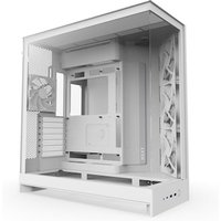 NZXT H9 Flow (2025) All White Midi Tower ATX Gaming Gehäuse weiß mit Glasfenster von Nzxt