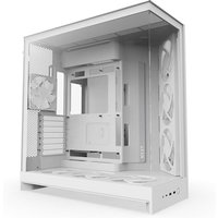 NZXT H9 Flow RGB+ (2025) All White Midi Tower ATX Gaming Gehäuse weiß mit Glasfenster von Nzxt