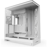 NZXT H9 Flow RGB (2025) All White Midi Tower ATX Gaming Gehäuse weiß mit Glasfenster von Nzxt