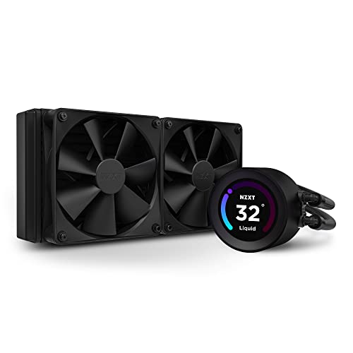 NZXT Kraken Elite 240 - RL-KN24E-B1-240mm AIO CPU Wasserkühlung - 2,36" LCD Display 640x640-2x120mm PWM Fans - EIN Breakoutkabel zur einfachen Installation - Schwarz von Nzxt