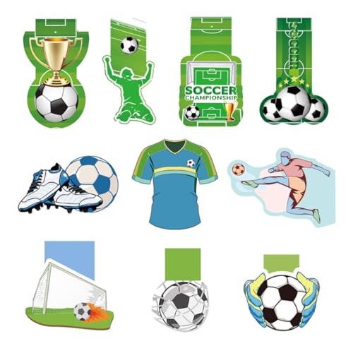Lesezeichen Magnetisch Fussball, 10 Stück Magnetische Lesezeichen Fußball Kinder Set, Magnetische Bookmark Set, Fussball Mitbringsel für Jungen Schule Einschulung Freund Fußballfans Buchliebhaber Lesezeichen Magnetisch Fussball, 10 Stück Magnetische Lesezeichen Fußball Kinder Set, Magnetische Bookmark Set, Fussball Mitbringsel für Jungen Schule Einschulung Freund Fußballfans Buchliebhaber von O-Kinee