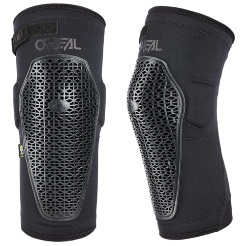 O'NEAL | Knie-Protektoren | Motocross Enduro Motorrad | Hochdichter IPX® Aufprallschutz, elastischem Klettband, Atmungsaktives Neopren | Junction Lite Knee Guard | Erwachsene | Schwarz | Größe M von O'NEAL