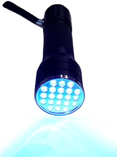 UV Taschenlampe Schwarzlicht Mobiler Geldscheinprüfer UV 21 LED Taschenlampe UV Lampe von O&W Security