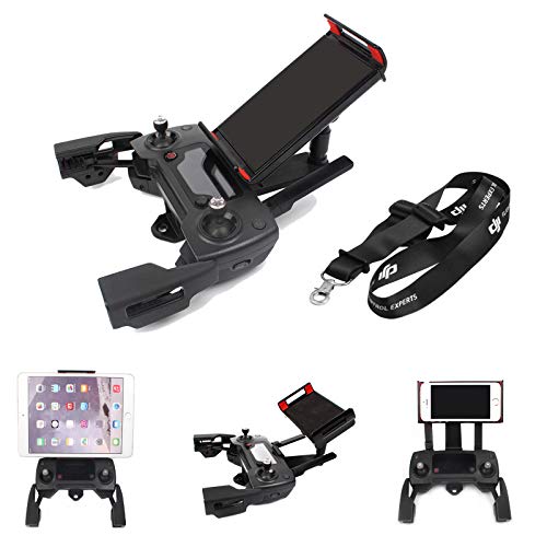 O'woda Handy-/Tablet-Halterung, verstellbar, verlängerte Halterung mit Controller-Umhängeband für DJI Spark/Mavic Pro/Mavic Air-Fernbedienungszubehör (nicht für Mavic 2 Pro) von O'woda