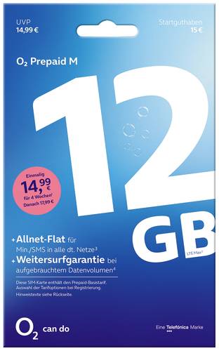 O2 Prepaid M Standard 04 23 Prepaid-Karte ohne Vertragsbindung von O2
