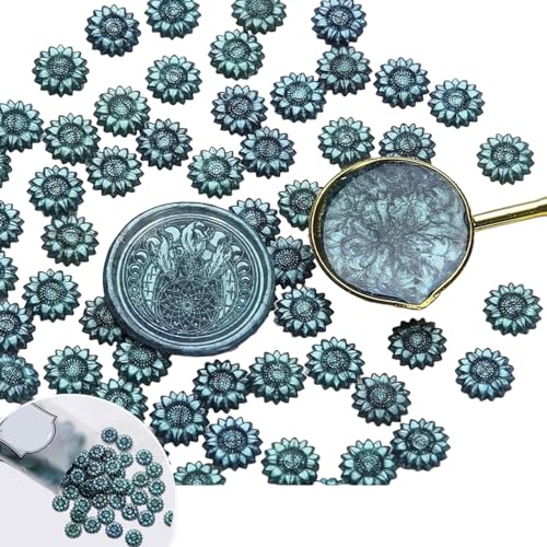 100 PCs/Set Glitzer Wachs Versiegelung Wachsperlen Blütenversiegelung Wachs Versiegelungsperlen Für Wachsdichtungen Einladungskarten von OAJABBGE