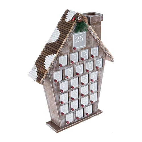 Countdown Kalender Mit 25 Geschenkkasten Weihnachtsfest Advent Holz Kalender Schreibtisch Ornament Für Weihnachtsferiendekoration von OAJABBGE