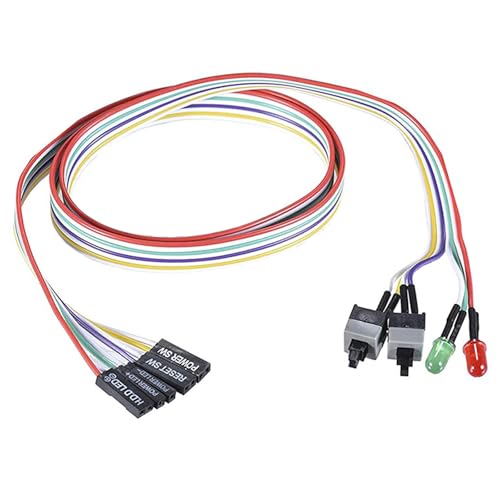 OAJABBGE 26 Zoll Desktop PC Fall Netzteil Reset Switches Kabel Mit LED Indikatoren Flexible Motherboard Verbindung von OAJABBGE