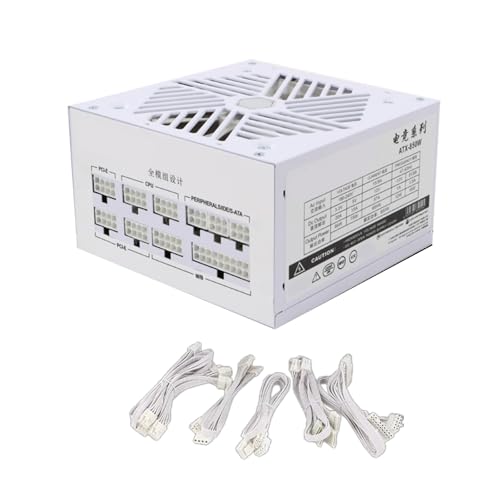 OAJABBGE 850W Gaming Netzteil Full Modulars Kabelmanagement Ruhiger 120 Mm Hydrauliklager Lüfter von OAJABBGE