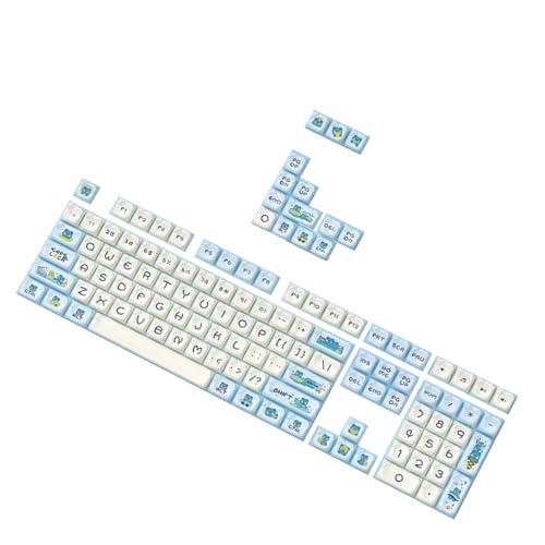 OAJABBGE Doppelaufnahme Zitronenbärenschlüsselkaps OEM Höhe Für Mechanische Tastaturen 122Keys Schlüsselkaps Set Set von OAJABBGE