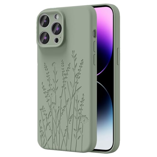 OAOA Magnetische Gravierte Hülle Kompatibel mit iPhone 13 Pro Max Hülle, Kompatibel mit Magsafe, Kamera Rundumschutz, Schlanke Flüssigsilikon-Handyhülle für Frauen Mädchen, Calke Green Flower OAOA Magnetische Gravierte Hülle Kompatibel mit iPhone 13 Pro Max Hülle, Kompatibel mit Magsafe, Kamera Rundumschutz, Schlanke Flüssigsilikon-Handyhülle für Frauen Mädchen, Calke Green Flower von OAOA