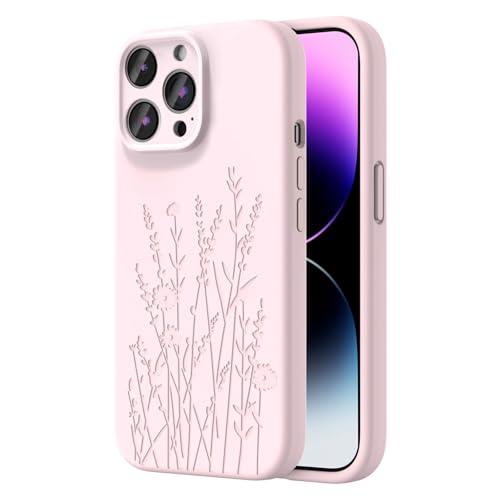 OAOA Magnetische Gravierte Hülle Kompatibel mit iPhone 13 Pro Max Hülle, Kompatibel mit Magsafe, Kamera Rundumschutz, Schlanke Flüssigsilikon-Handyhülle für Frauen Mädchen, Kreide Rosa Blume OAOA Magnetische Gravierte Hülle Kompatibel mit iPhone 13 Pro Max Hülle, Kompatibel mit Magsafe, Kamera Rundumschutz, Schlanke Flüssigsilikon-Handyhülle für Frauen Mädchen, Kreide Rosa Blume von OAOA