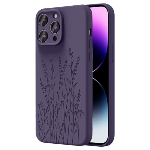 OAOA Magnetische Gravierte Hülle Kompatibel mit iPhone 13 Pro Max Hülle, Kompatibel mit Magsafe, Kamera Rundumschutz, Schlanke Flüssigsilikon-Handyhülle für Frauen Mädchen, Lila Blume OAOA Magnetische Gravierte Hülle Kompatibel mit iPhone 13 Pro Max Hülle, Kompatibel mit Magsafe, Kamera Rundumschutz, Schlanke Flüssigsilikon-Handyhülle für Frauen Mädchen, Lila Blume von OAOA